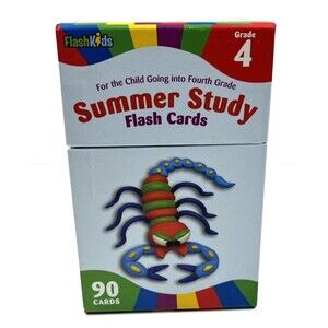 Flash Kids Summer Study Ser.: Summer Study Flash Cards Grade 4 (full-color)